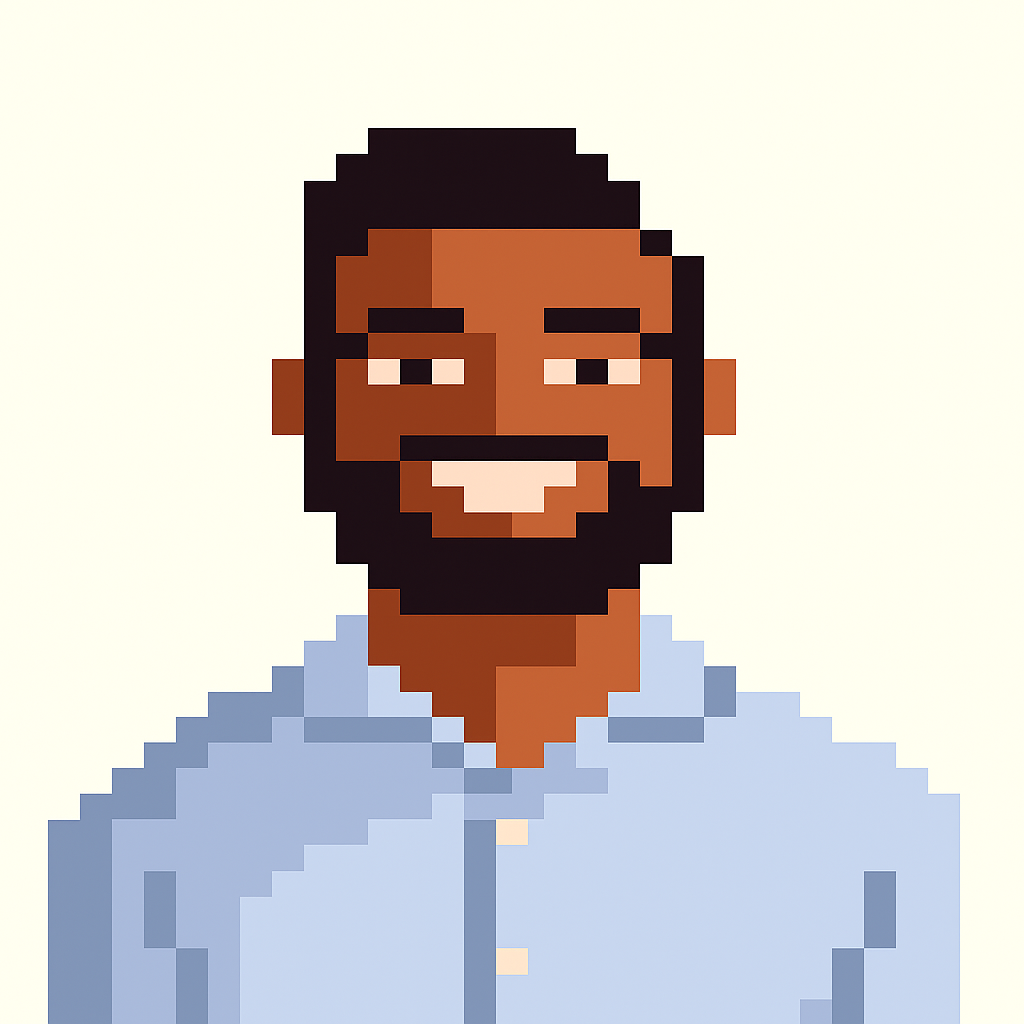 Profile of Amar as an 8bit character